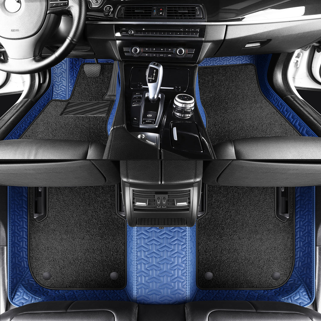 Luxury Custom Double-Layer Car Floor Mats, Top Layer: Stretch Carpet