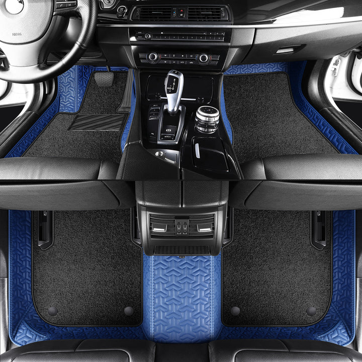 Luxury Custom Double-Layer Car Floor Mats, Top Layer: Stretch Carpet