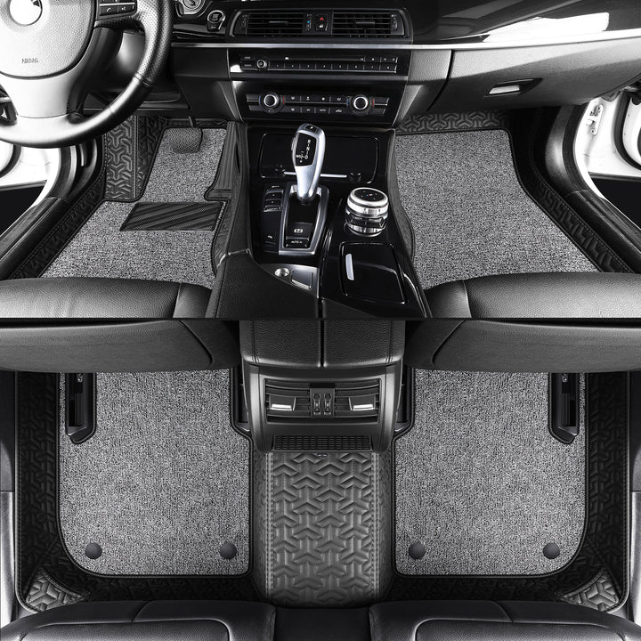 Luxury Custom Double-Layer Car Floor Mats, Top Layer: Stretch Carpet