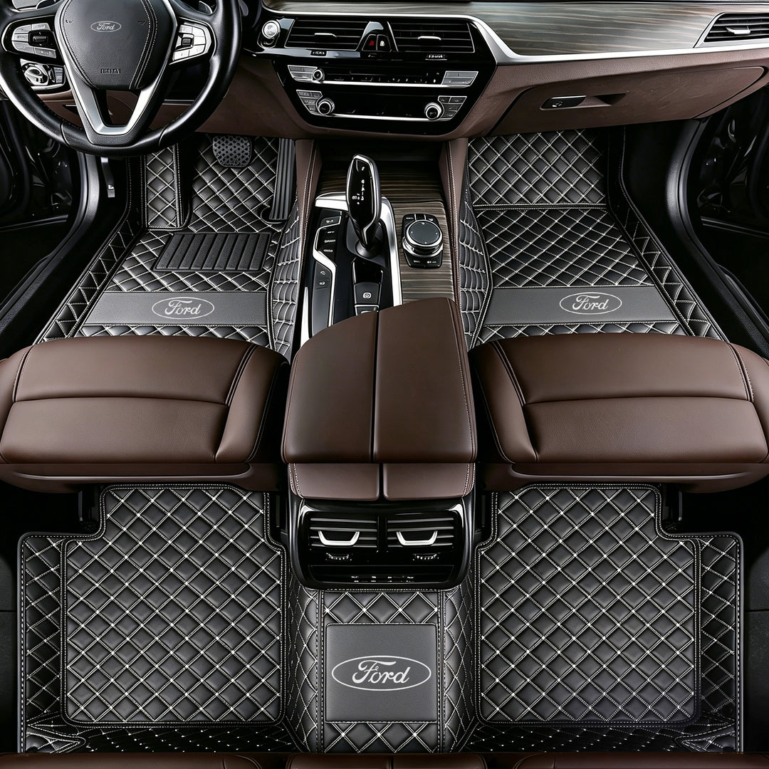 Ford Car Floor Mats: All-weather, non-slip, waterproof floor mats featuring the Ford logo