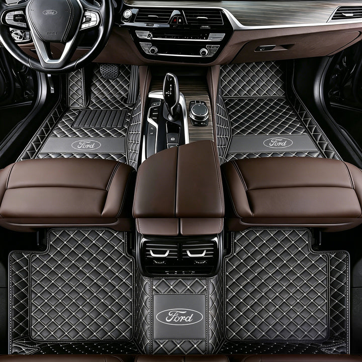 Ford Car Floor Mats: All-weather, non-slip, waterproof floor mats featuring the Ford logo