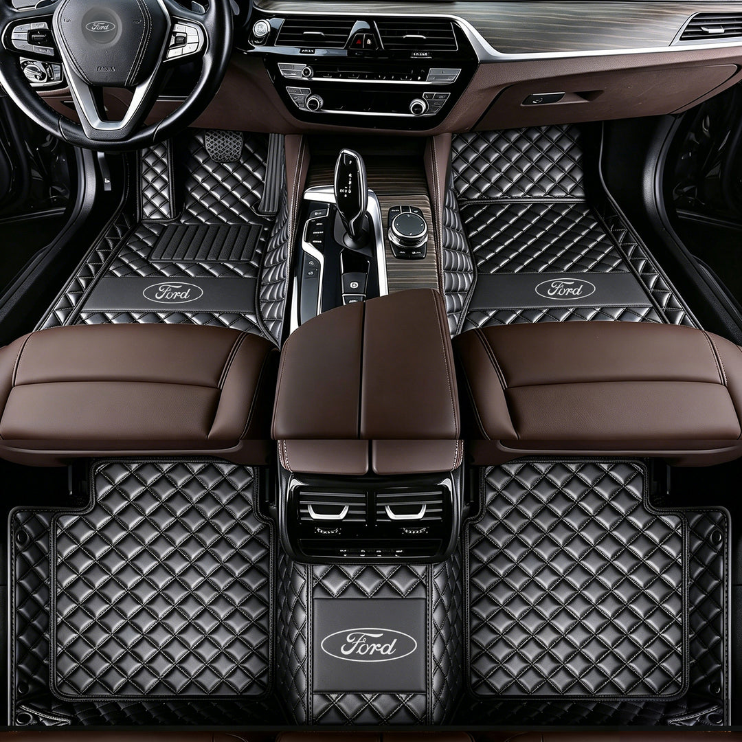 Ford Car Floor Mats: All-weather, non-slip, waterproof floor mats featuring the Ford logo