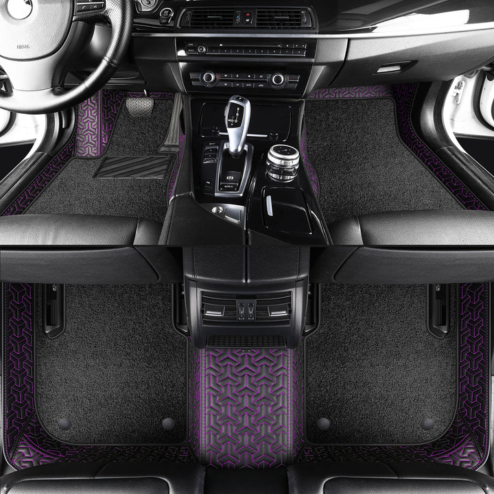 Luxury Custom Double-Layer Car Floor Mats, Top Layer: Stretch Carpet