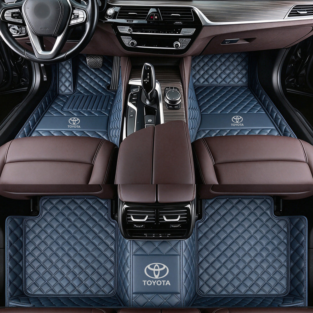 Toyota Car Floor Mats: All-weather, non-slip, waterproof floor mats featuring the Toyota logo