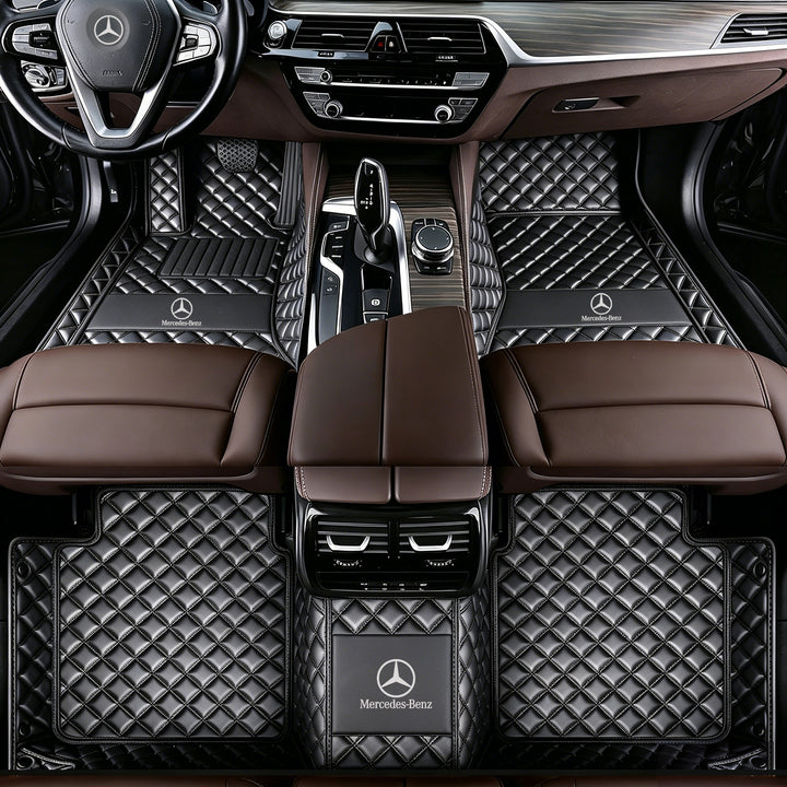 Mercedes-Benz Car Floor Mats: All-weather, non-slip, waterproof floor mats featuring the Mercedes-Benz logo