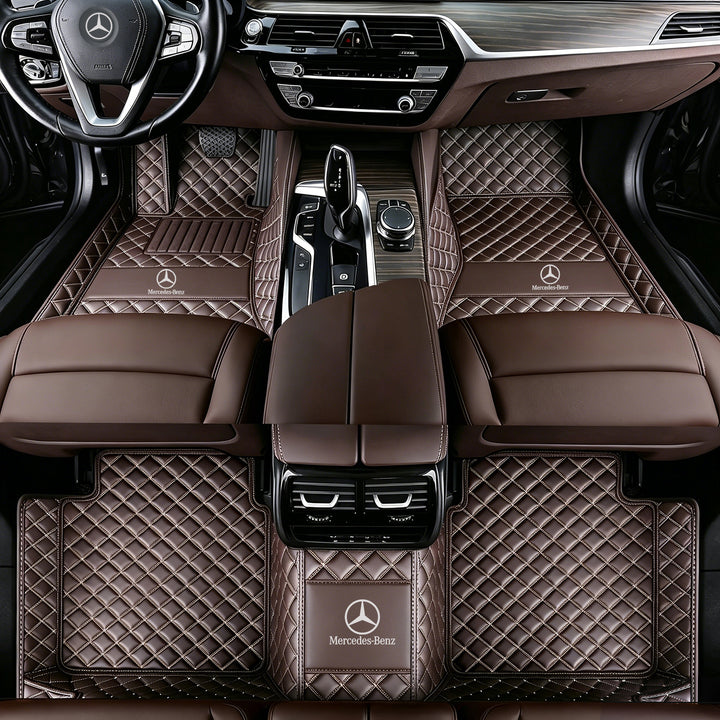 Mercedes-Benz Car Floor Mats: All-weather, non-slip, waterproof floor mats featuring the Mercedes-Benz logo