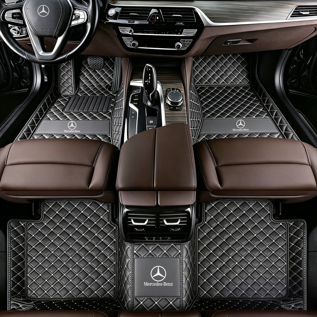 Mercedes-Benz Car Floor Mats: All-weather, non-slip, waterproof floor mats featuring the Mercedes-Benz logo