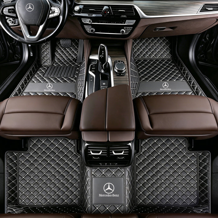 Mercedes-Benz Car Floor Mats: All-weather, non-slip, waterproof floor mats featuring the Mercedes-Benz logo