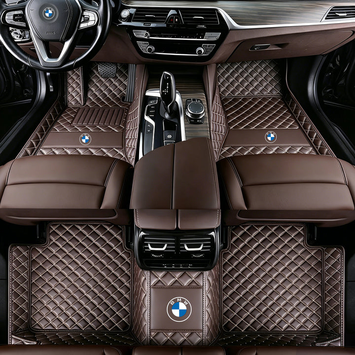 BMW Car Floor Mats: All-weather, non-slip, waterproof floor mats featuring the BMW logo
