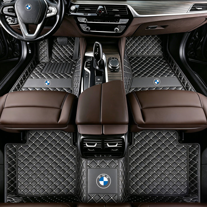 BMW Car Floor Mats: All-weather, non-slip, waterproof floor mats featuring the BMW logo