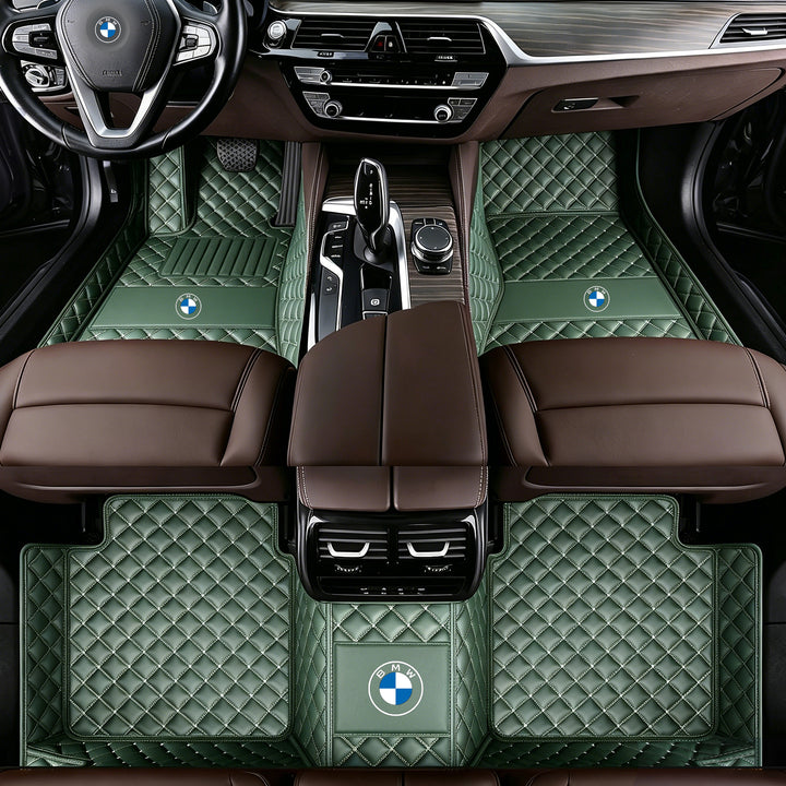 BMW Car Floor Mats: All-weather, non-slip, waterproof floor mats featuring the BMW logo