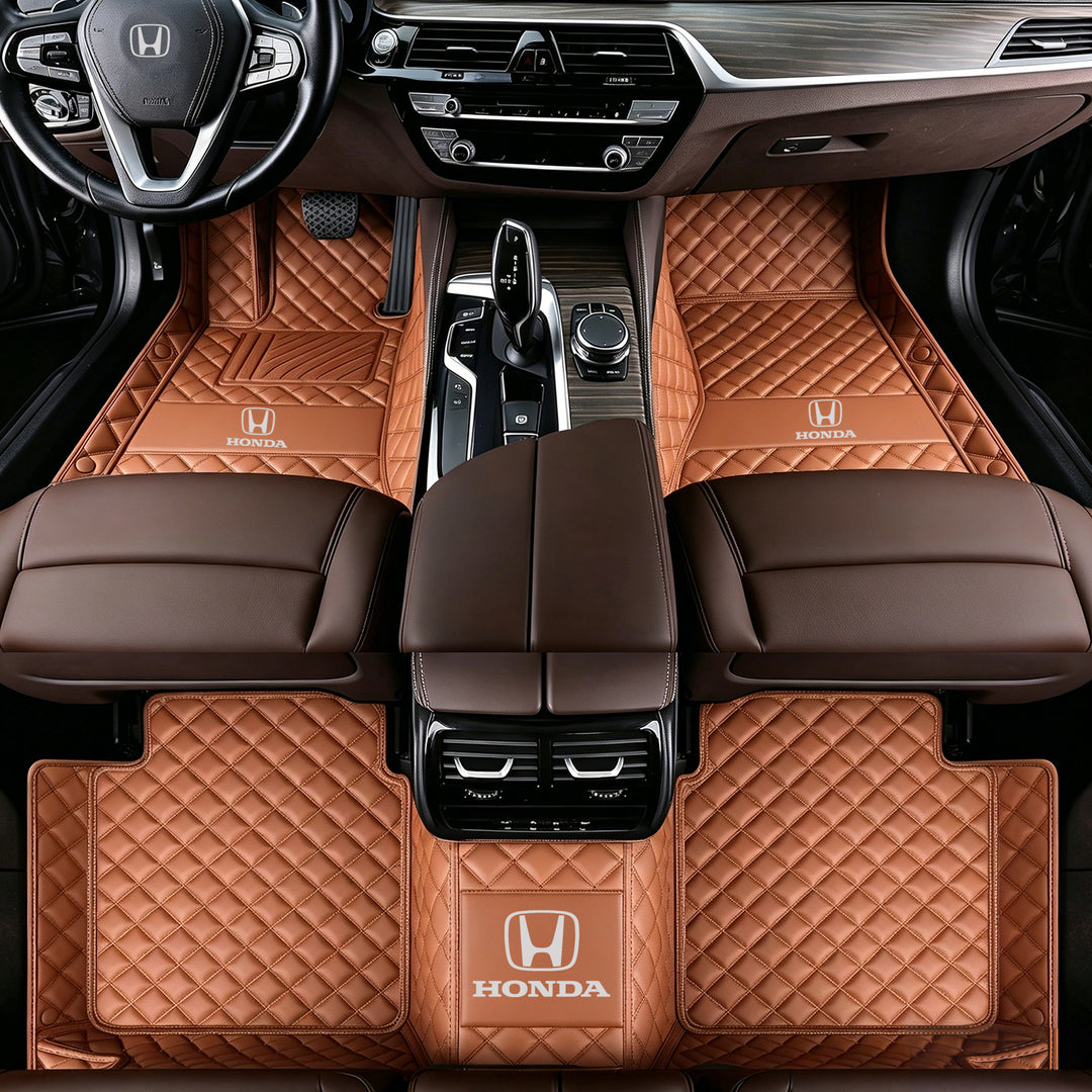 Honda Car Floor Mats: All-weather, non-slip, waterproof floor mats featuring the Honda logo