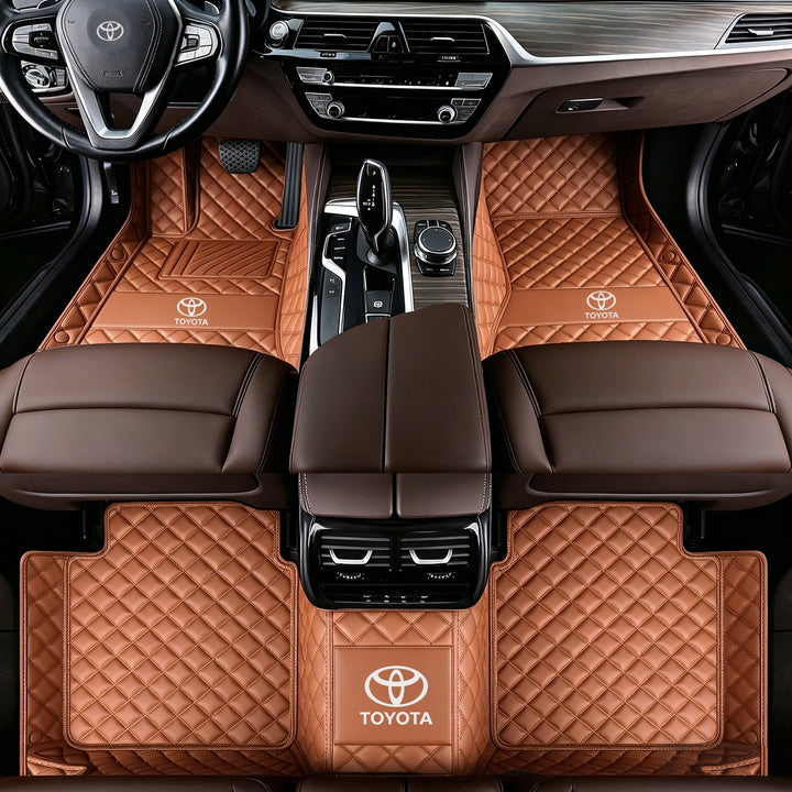 Toyota Car Floor Mats: All-weather, non-slip, waterproof floor mats featuring the Toyota logo