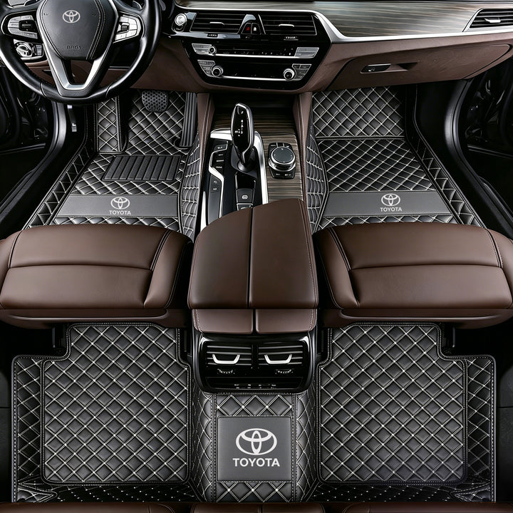 Toyota Car Floor Mats: All-weather, non-slip, waterproof floor mats featuring the Toyota logo