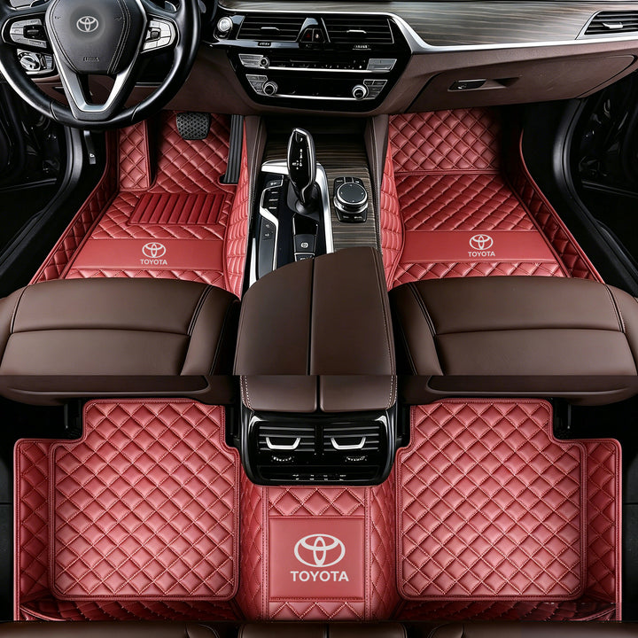 Toyota Car Floor Mats: All-weather, non-slip, waterproof floor mats featuring the Toyota logo