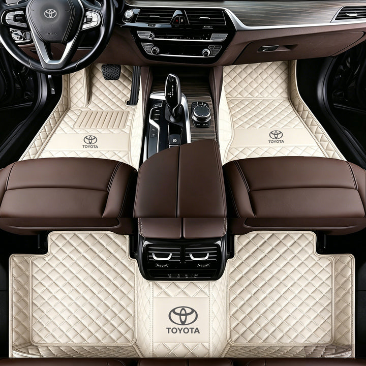 Toyota Car Floor Mats: All-weather, non-slip, waterproof floor mats featuring the Toyota logo