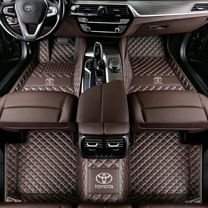 Toyota Car Floor Mats: All-weather, non-slip, waterproof floor mats featuring the Toyota logo