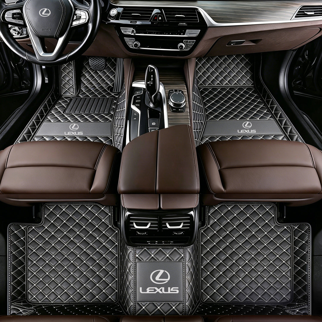 Lexus Car Floor Mats: All-weather, non-slip, waterproof floor mats featuring the Lexus logo