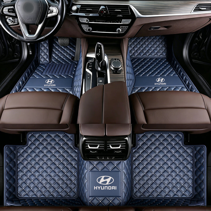 Hyundai Car Floor Mats: All-weather, non-slip, waterproof car floor mats featuring the Hyundai logo