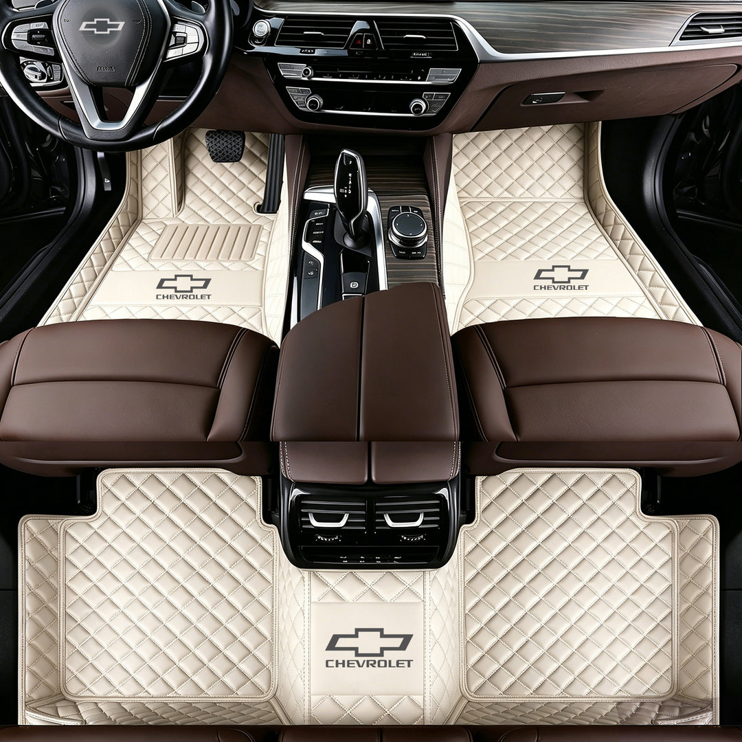Chevrolet Car Floor Mats: All-weather, non-slip, waterproof mats featuring the Chevrolet logo